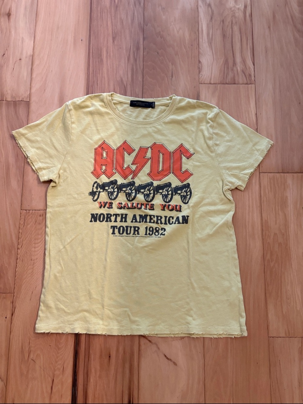 Junk Food Clothing Yellow AC/DC 'We Salute You' Tour Tee